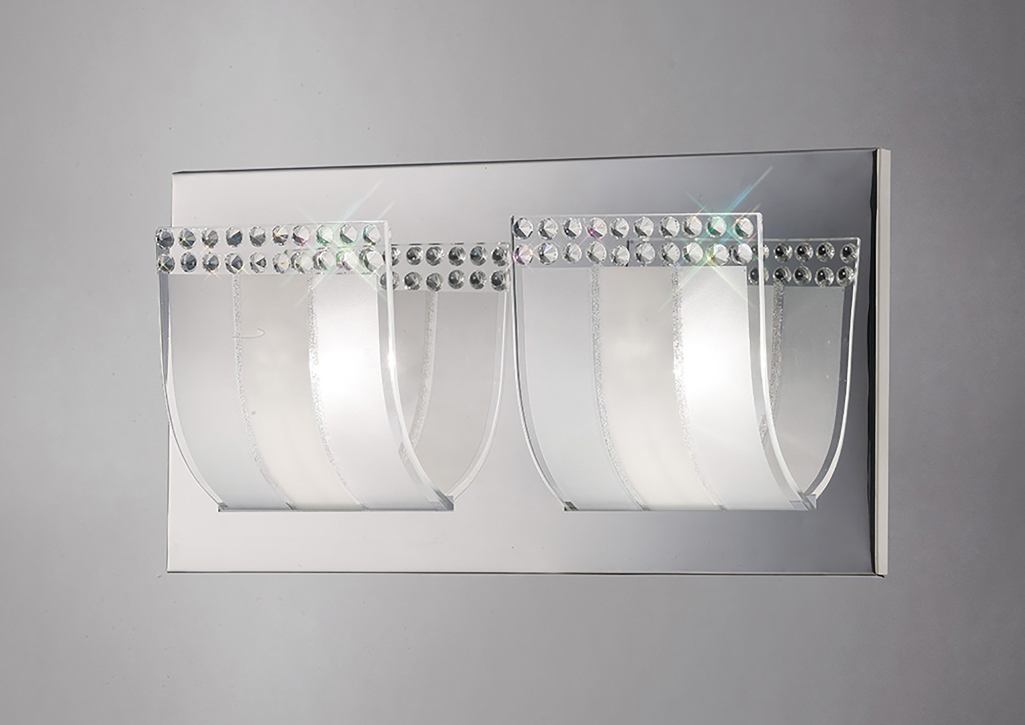 IL31291  Charis Glass Switched Wall Lamp 2 Light